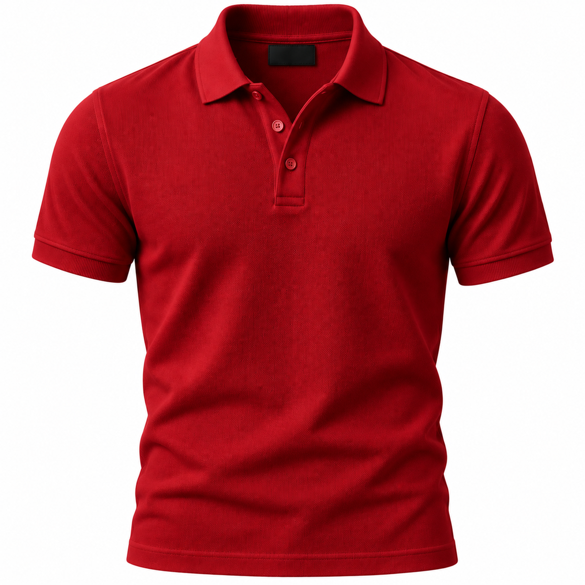 Red Premium Cotton Piqué Polo Shirt | LOXVEERN