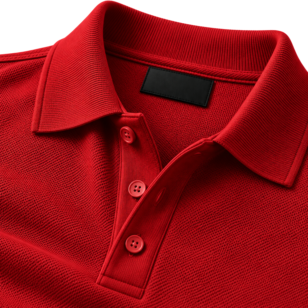Red Premium Cotton Piqué Polo Shirt | LOXVEERN