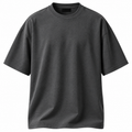 Charcoal Grey Premium Cotton Oversized T-Shirt | LOXVEERN