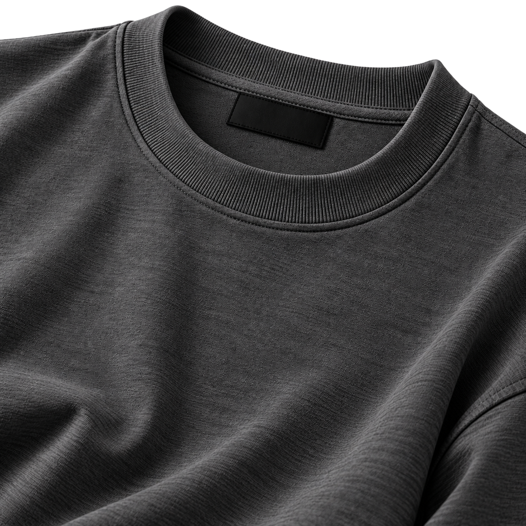 Charcoal Grey Premium Cotton Oversized T-Shirt | LOXVEERN