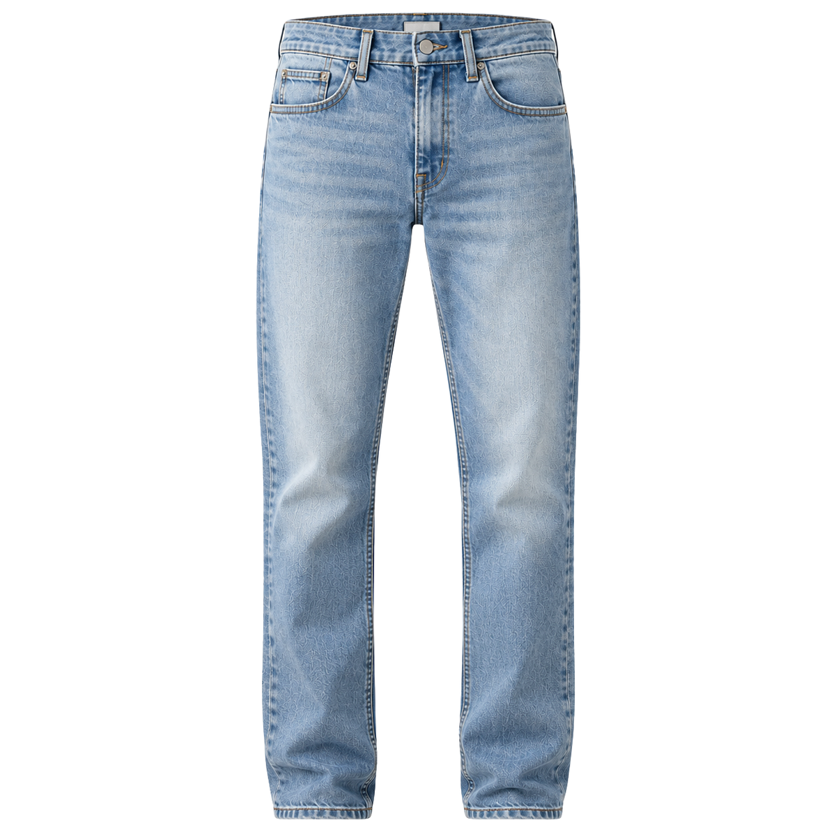 Light-Wash Premium Straight-Fit Denim Jeans | LOXVEERN