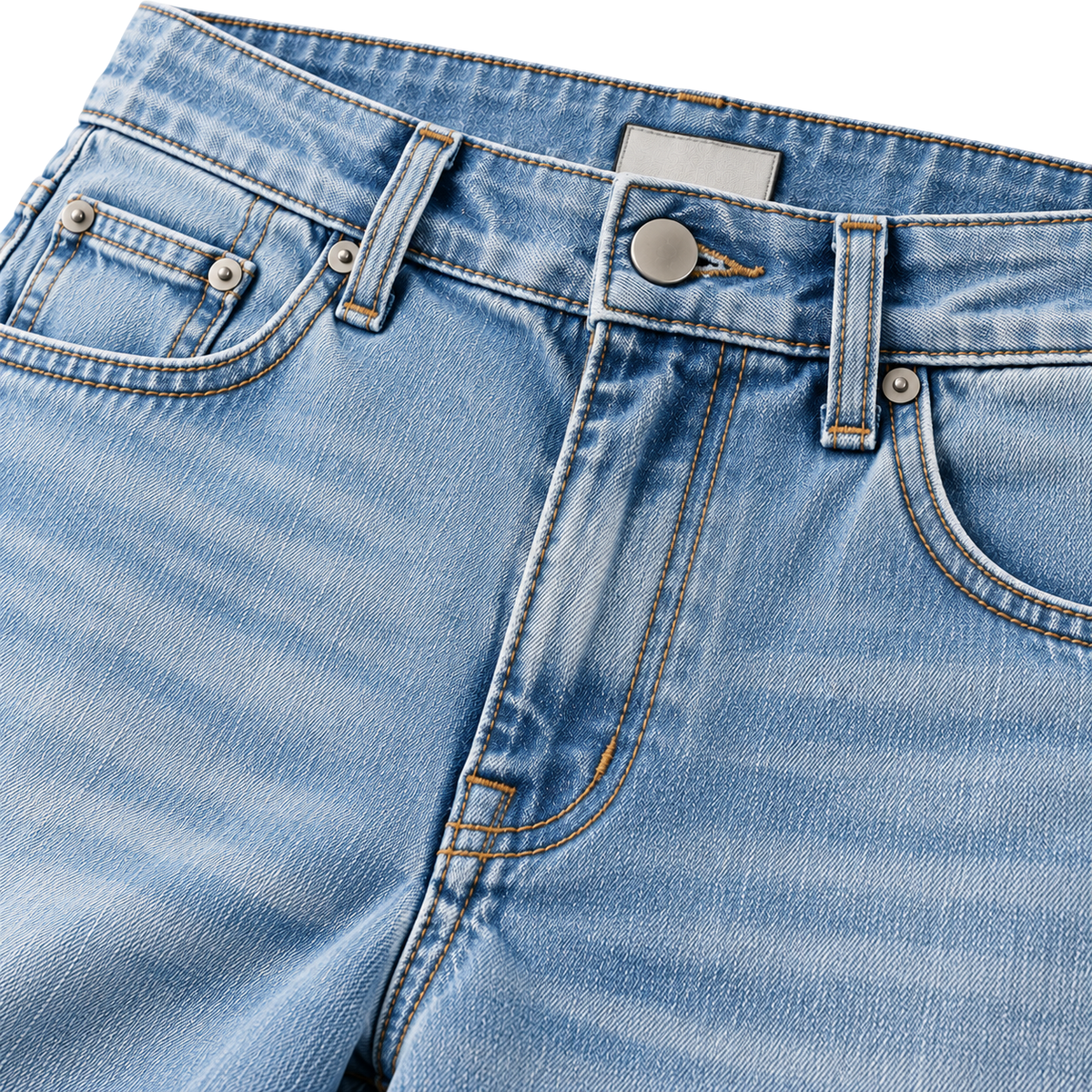 Light-Wash Premium Straight-Fit Denim Jeans | LOXVEERN