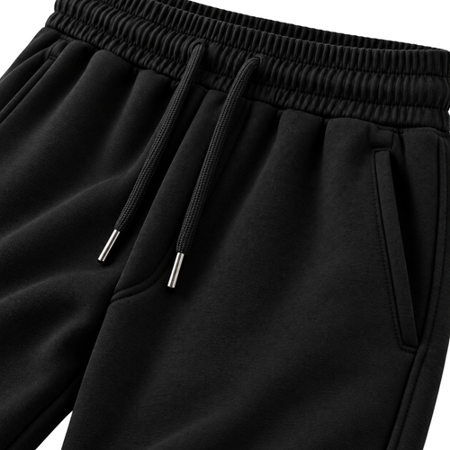 Black Premium Tapered Jogger Trousers | LOXVEERN